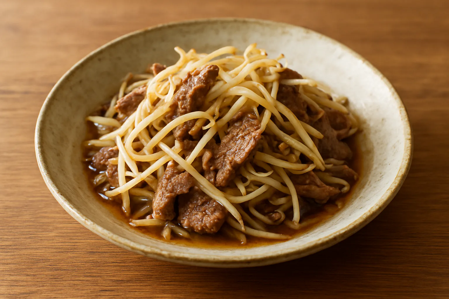 牛肉もやしポン酢炒めの料理イメージ