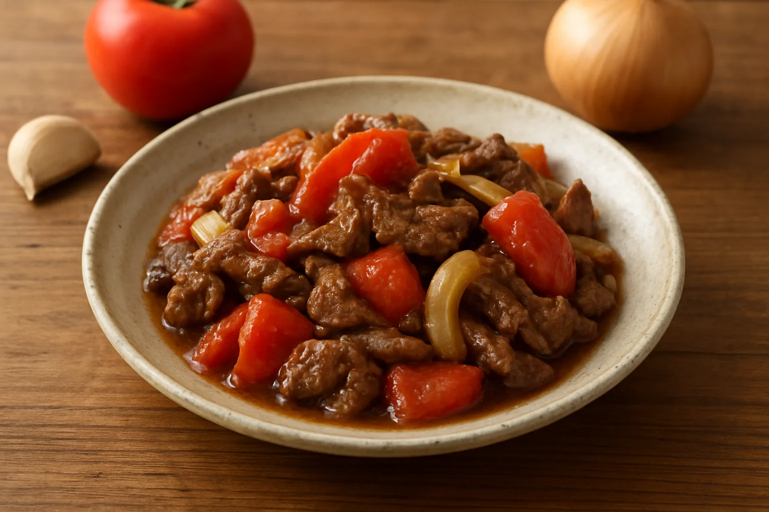 牛肉トマト炒めの料理イメージ