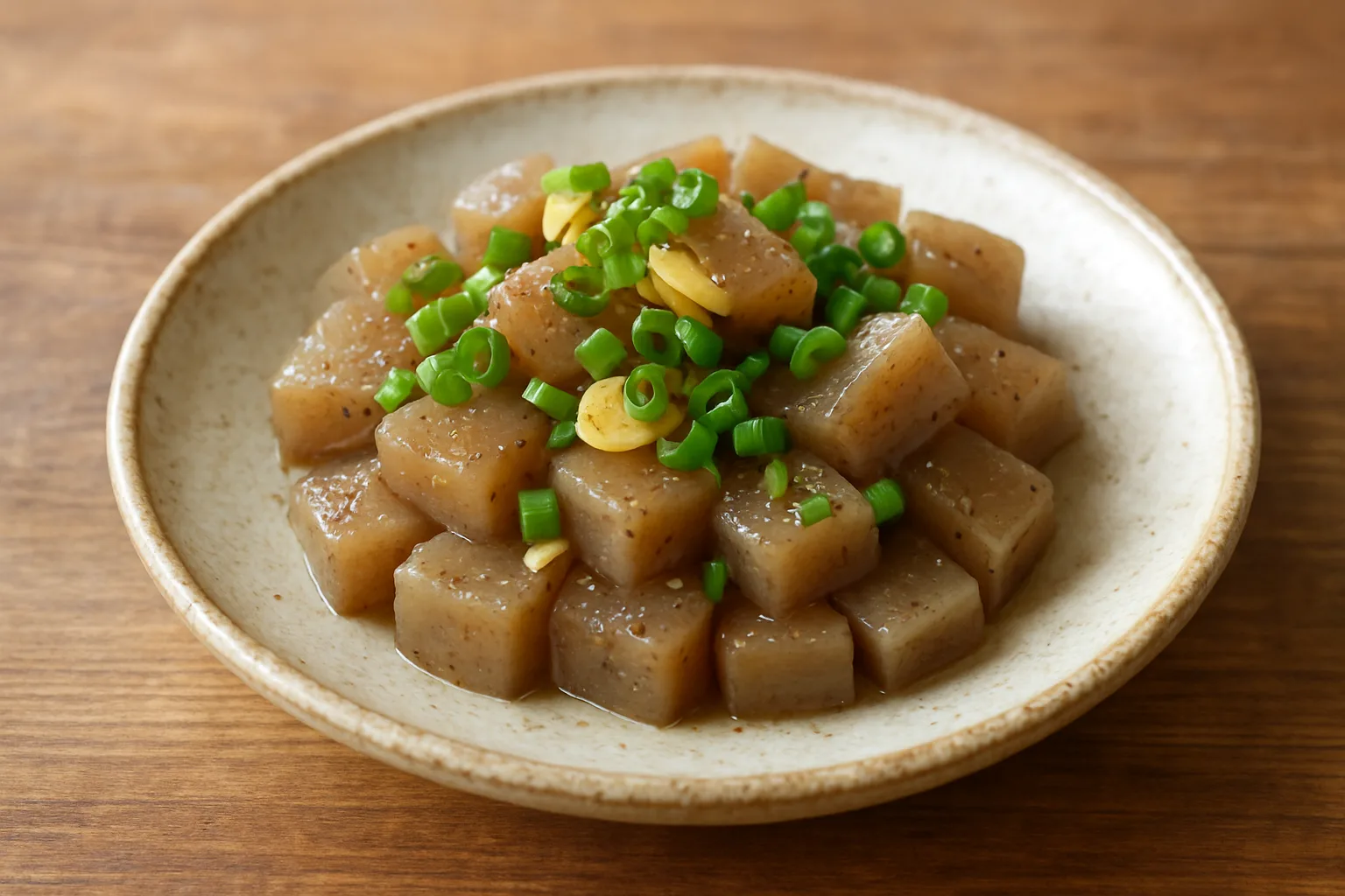 こんにゃくにんにく炒めの料理イメージ