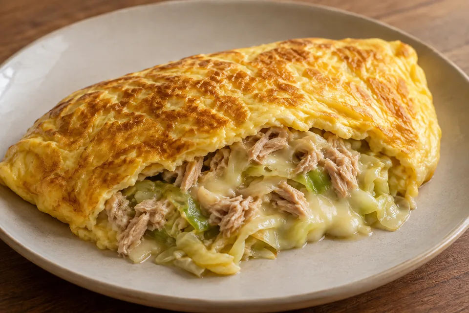 ツナとキャベツのチーズオムレツの料理イメージ